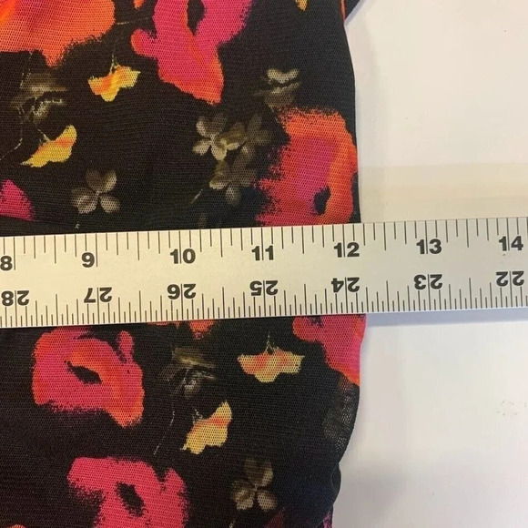 Nordstrom Bp Women's Keyhole Mesh Black Bombshell Floral Mini Dress Size M NWT - Picture 10 of 11